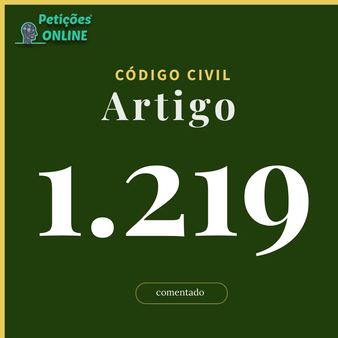 CC Art 1219 Comentado