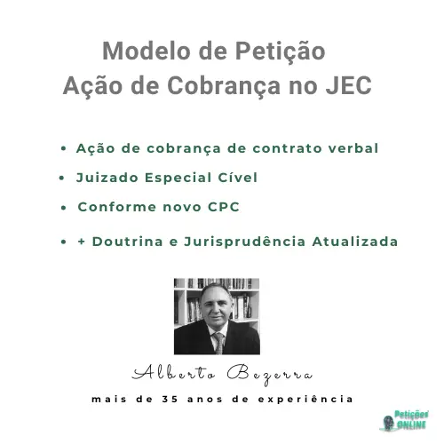 Autor Peti&ccedil;&otilde;es Online&reg; - A&ccedil;&atilde;o de Cobran&ccedil;a JEC