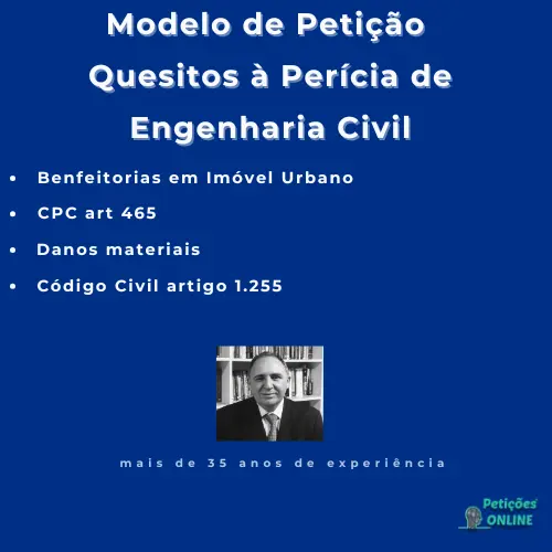 Autor Peti&ccedil;&otilde;es Online&reg; | Quesitos &agrave; Per&iacute;cia T&eacute;cnica para Benfeitorias em Im&oacute;vel