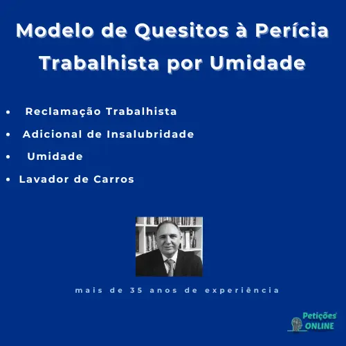 Autor Peti&ccedil;&otilde;es Online&reg; - Quesitos Insalubridade Lavador Carros