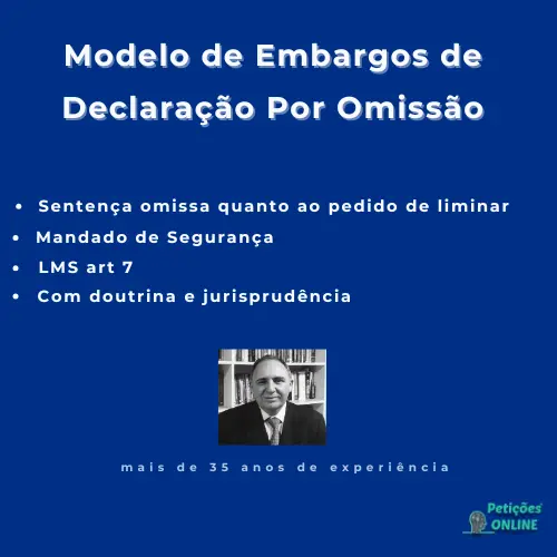 Autor Peti&ccedil;&otilde;es Online&reg; Embargos Declara&ccedil;&atilde;o Mandado de Seguran&ccedil;a
