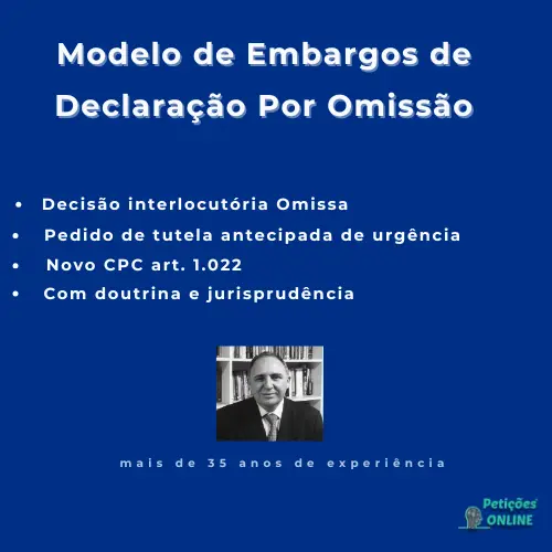 Autor Peti&ccedil;&otilde;es Online - Embargos Declara&ccedil;&atilde;o Tutela Antecipada