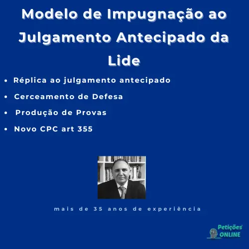 Peti&ccedil;&otilde;es Online&reg; - R&eacute;plica Julgamento Antecipado