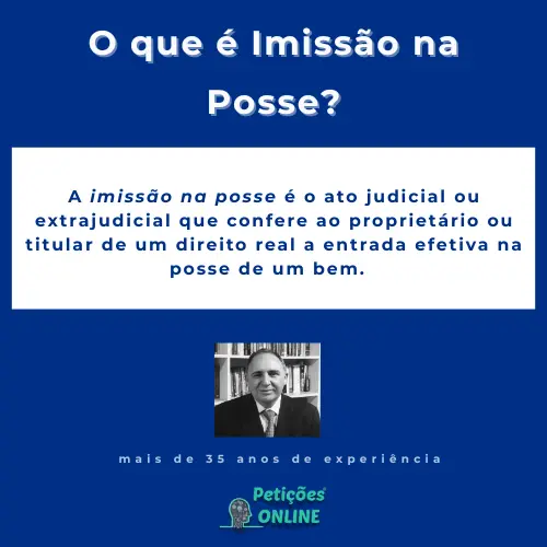 Petições Online® - O que é imissão na posse ?