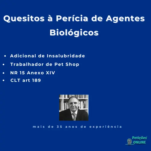 Autor Peti&ccedil;&otilde;es Online&reg; - Quesitos Insalubridade Pet Shop