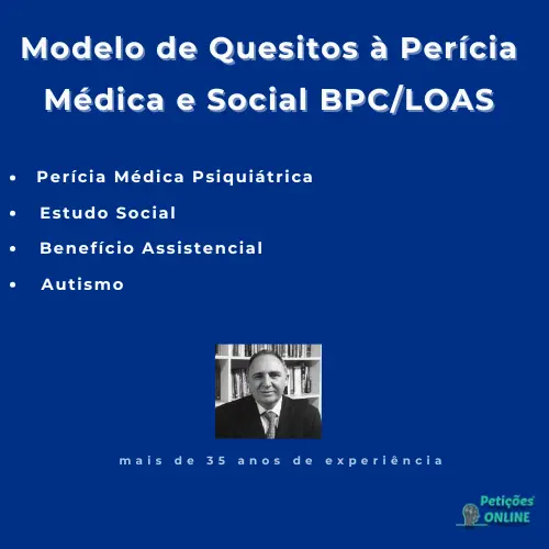 Autor Peti&ccedil;&otilde;es Online&reg; - Quesitos Per&iacute;cia Autismo BPC/LOAS