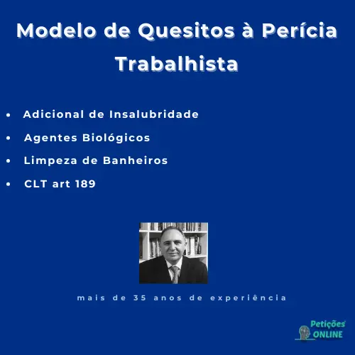 Autor Peti&ccedil;&otilde;es Online&reg; - Quesitos Insalubridade Banheiros