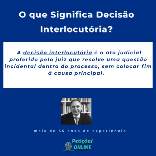 Petições Online - O que significa decisão interlocutória?